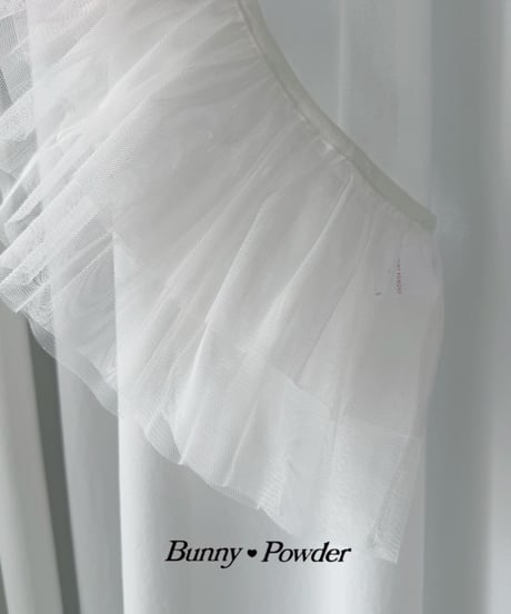 64[予約]bunny powder tutu layered skirt