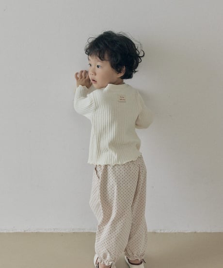 27[予約]送料無料 the beige dot frill pants
