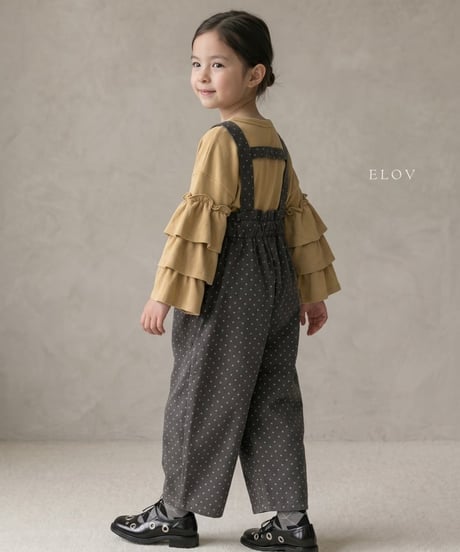 12[予約]elov&monpetitbebe mini bean overalls