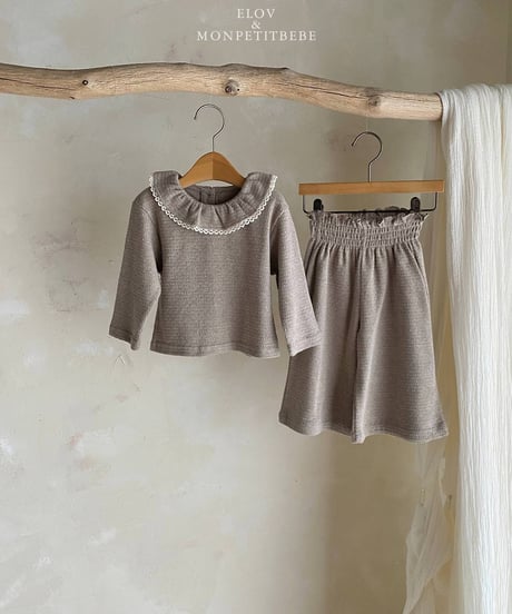 16[予約]elov&monpetitbebe maren tucking pants