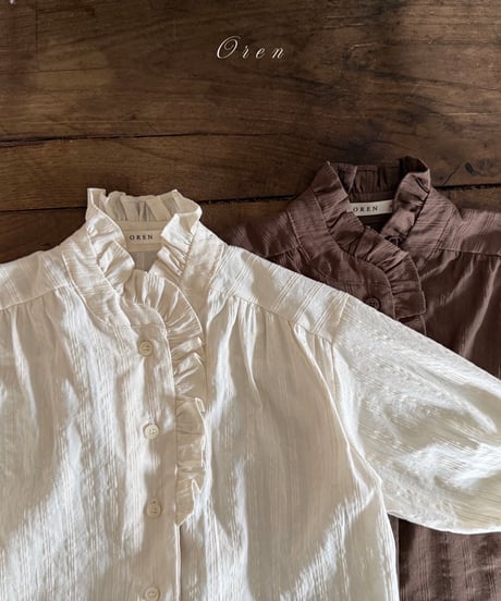 56[予約]OREN lea frill blouse