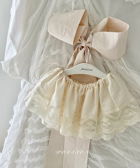 34[予約]poisson milky layered skirt