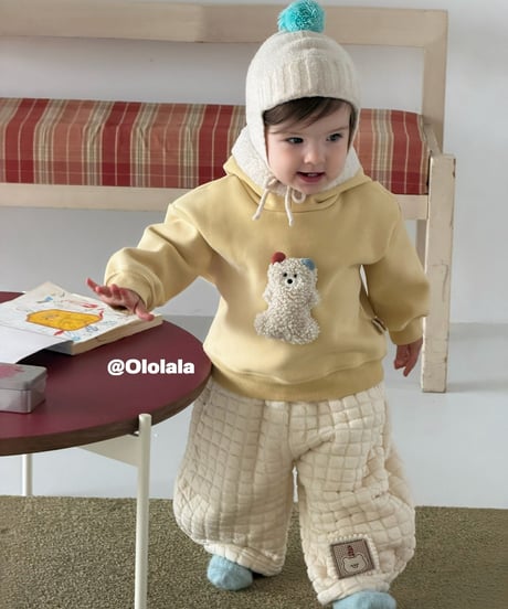 19[予約]ololala little bear fleece hoodie
