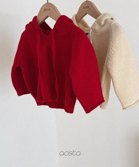 10[予約]Aosta knit cookie hoodie