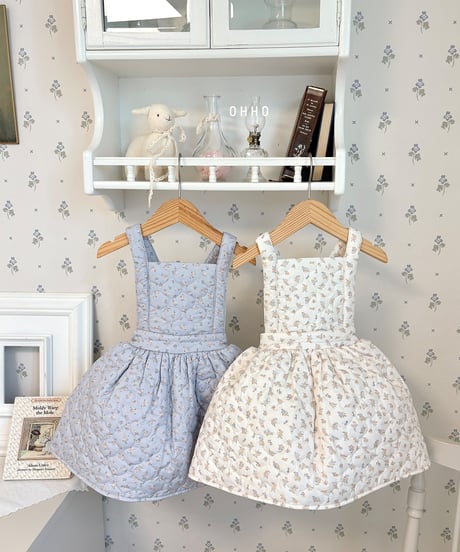 8[予約]ohho rose quilting suspender skirt