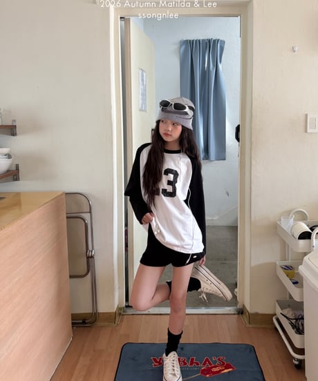 23[予約]matilda&lee 23 colorblock raglan tee