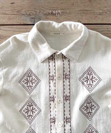 22[予約]OREN edwin embroidered shirt