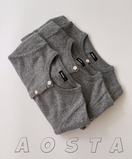 6[予約]Aosta knit cashmere cardigan
