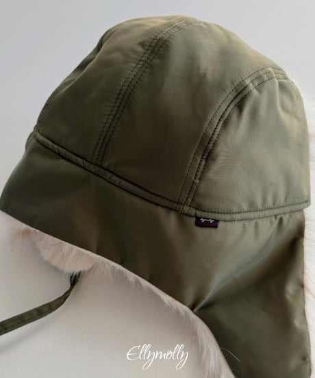 103[予約]ELLYMOLLY eskimo fur puffer hat