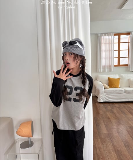 23[予約]matilda&lee 23 colorblock raglan tee