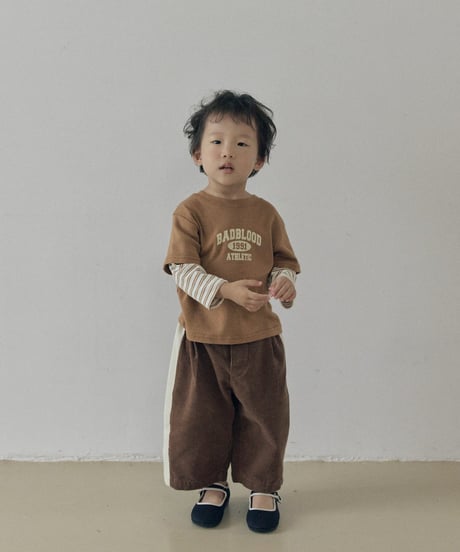 23[予約]送料無料 the beige side seam corduroy pants