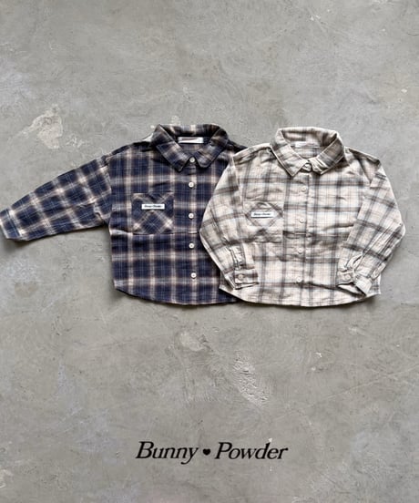 45[予約]bunny powder semi check shirt