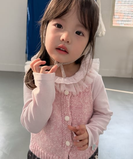 20[予約]aiai honey button knit vest