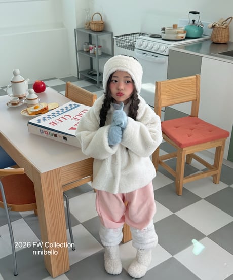 51[予約]ninibello classic fur jacket(ribbon set)