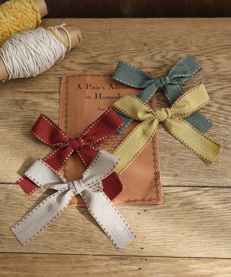 43[予約]FLO stitch ribbon hairpin