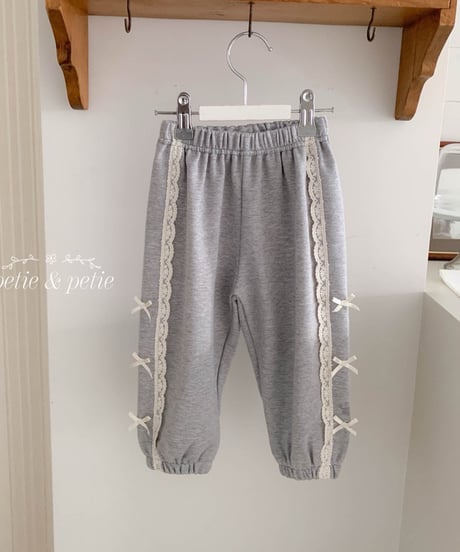 43[予約]petit&petit double lace jogger pants