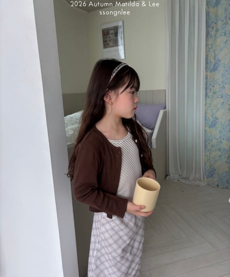 82[予約]matilda&lee stripe layered cardigan