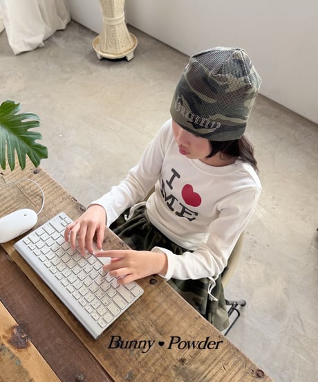77[予約]bunny powder camo waffle beanie
