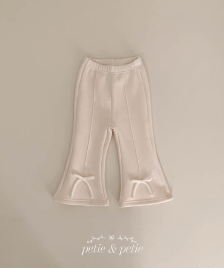 18[予約]petit&petit pintuck ribbon flare pants