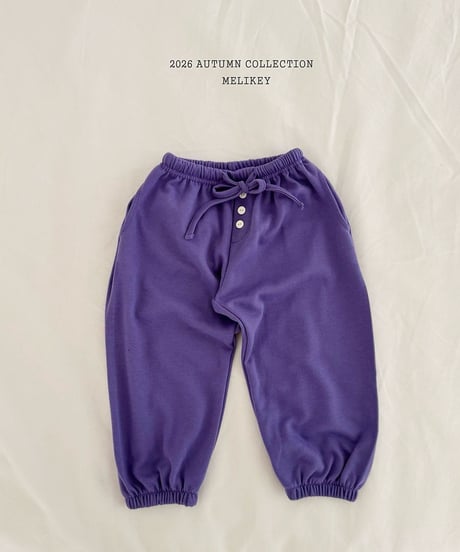 41[予約]melikey button jogger pants