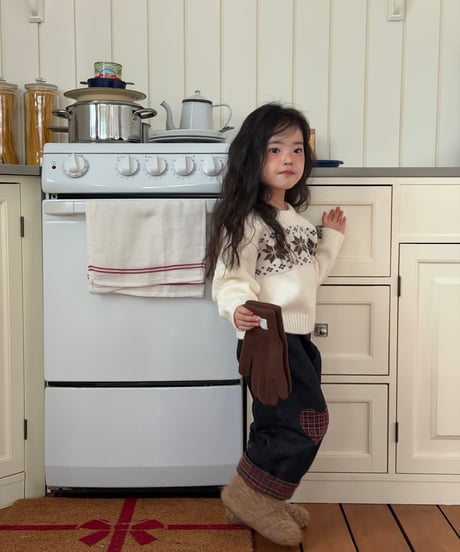 54[予約]ninibello nordic snowflake knit