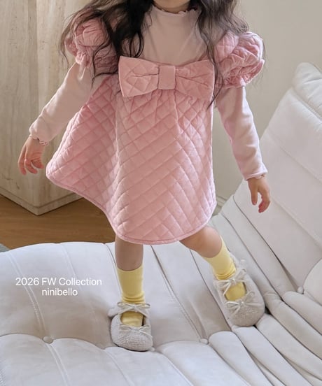 52[予約]ninibello holiday velvet dress