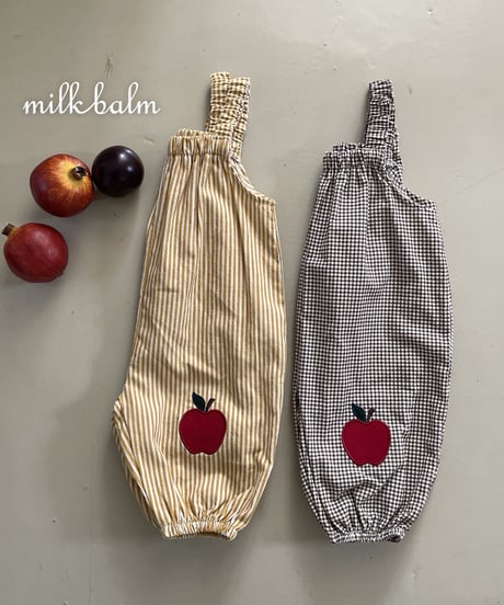 12[予約]milkbalm apple overalls