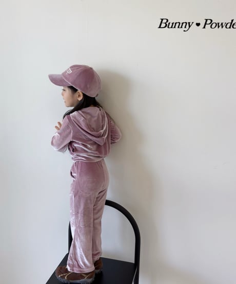 62[予約]bunny powder ash velvet pants