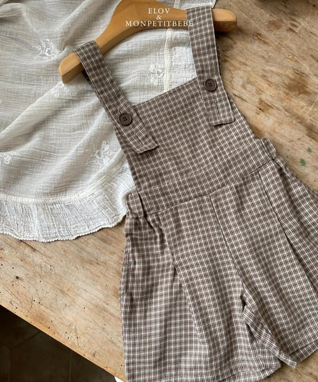 2[予約]elov&monpetitbebe rev cotton overall