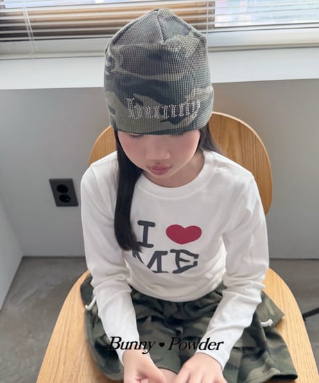 77[予約]bunny powder camo waffle beanie