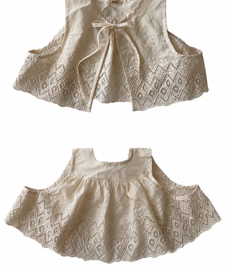 22[予約]Aosta lace jenny open vest