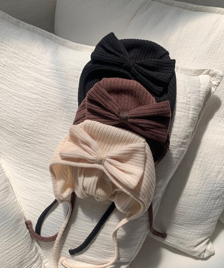 12[予約]bebeholic may ribbon bonnet