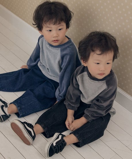 14[予約]送料無料 the beige velvet striped tee