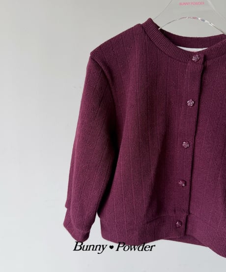 21[予約]bunny powder rose buton cardigan