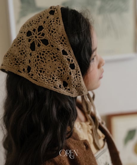 29[予約]OREN cosette knit triangular headscarf