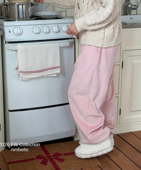 14[予約]ninibello cozy velour pants(adult)