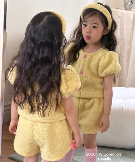17[予約]ninibello meringue heart short sleeve cardigan(12m-2XL)