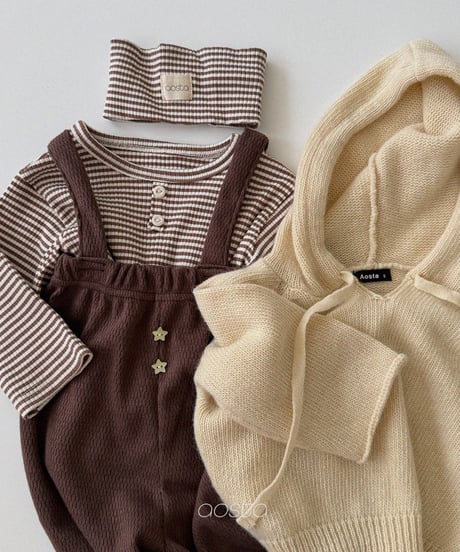 10[予約]Aosta knit cookie hoodie