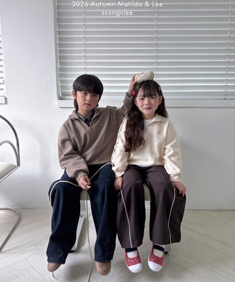 38[予約]matilda&lee half zip up knit