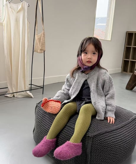 4[予約]aiai flora punching knit cardigan