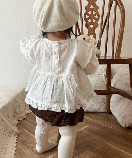 8[予約]mimi market shoulder frill blouse