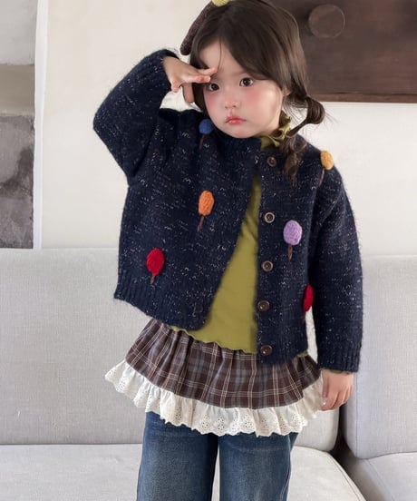 73[予約]aiai colorful balloon knit cardigan