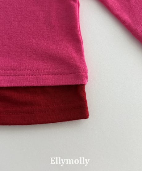 13[予約]ELLYMOLLY rolling color block t