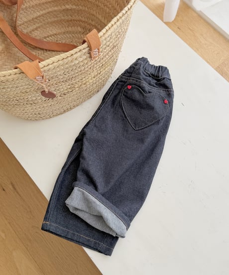 37[予約]ninibello tommy heart denim pants