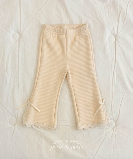 5[予約]petit&petit benny lace flare pants
