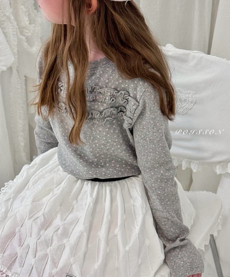 18[予約]poisson eyelet frill t-shirt