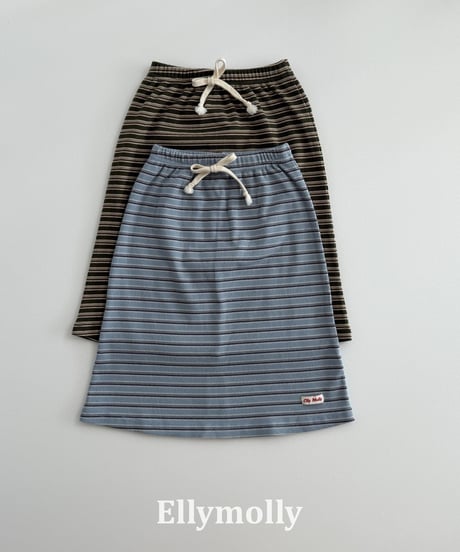 36[予約]ELLYMOLLY shadow long skirt