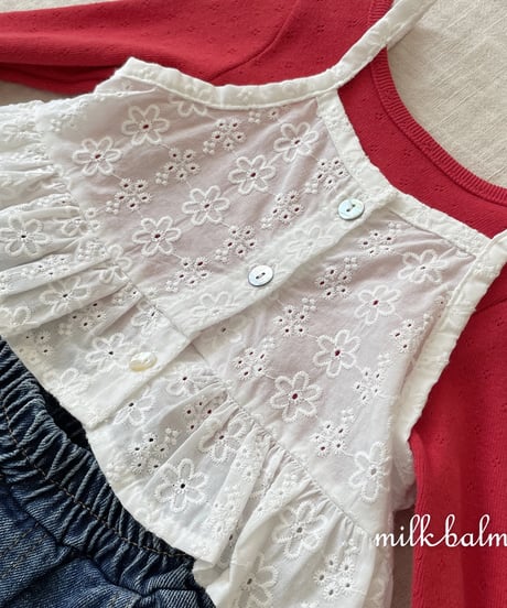 16[予約]milkbalm eyelet tee