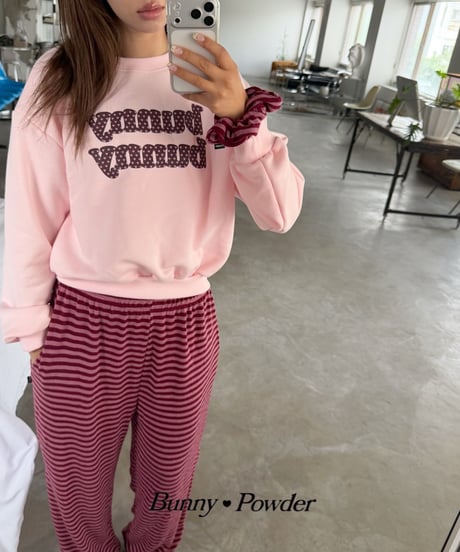 68[予約]bunny powder knit scrunchie