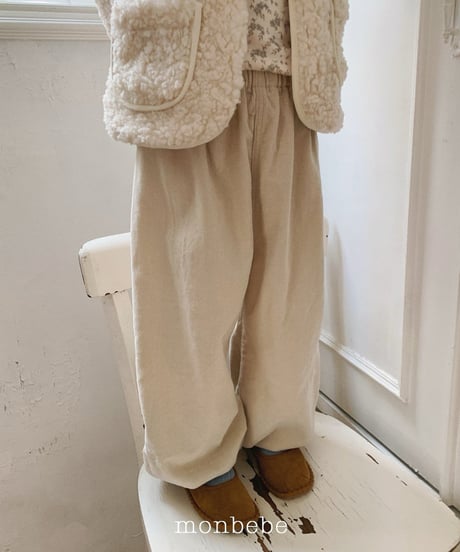 17[予約]monbebe corduroy jogger pants